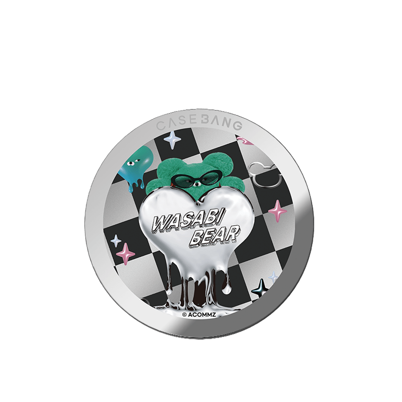 Wasabi Bear Series MagSafe Grip Stand - CaseBangMagsafe Grip StandCaseBangFlowing PlaidBack Cover